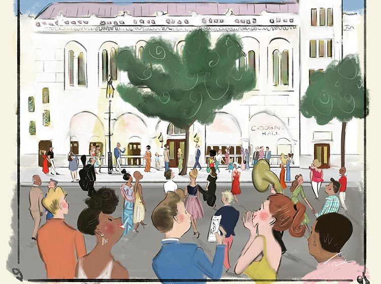 Luminaire Orchestra - painting of Cadogan Hall