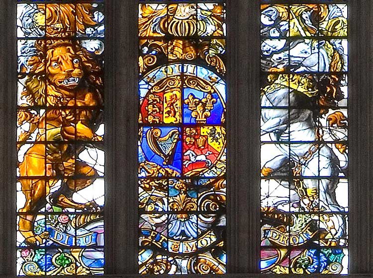 West window nave, George II arms (c) Dean and Chapter of Westminster