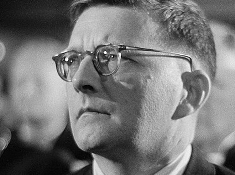Dmitri Shostakovich. Photo by Roger & Renate Rössing, credit Deutsche Fotothek.