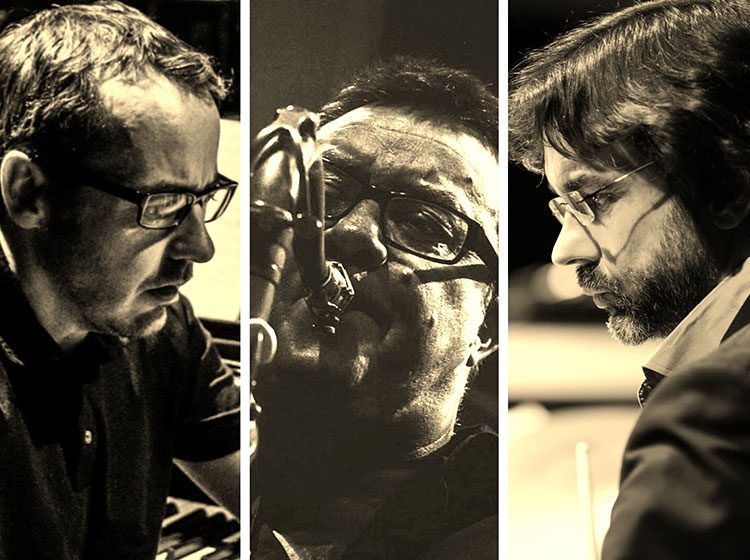 Jools Holland’s saxophone star Phil Veacock with Jim Watson & George Double