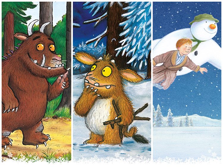The Gruffalo, The Gruffalo’s Child and The Snowman. © Snowman Enterprises Limited / © Julia Donaldson and Axel Scheffler