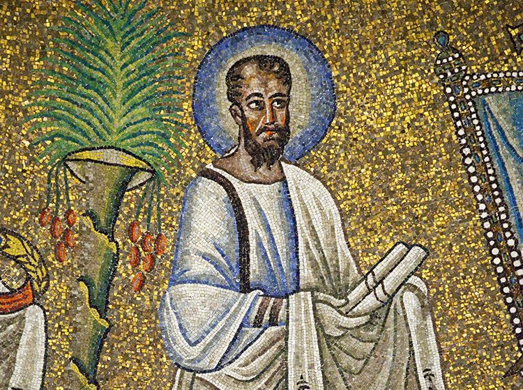 A mosaic of St Paul