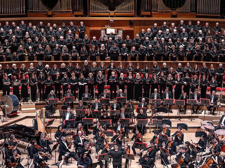 Barts Choir & Trafalgar Sinfonia on stage