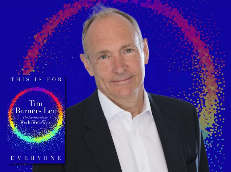 Sir Tim Berners-Lee with his book 'This is For Everyone'