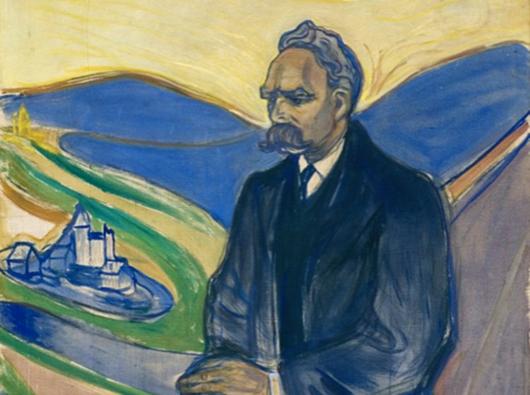 Detail of the oil painting 'Friedrich Nietzsche' by Edvard Munch, 1906.