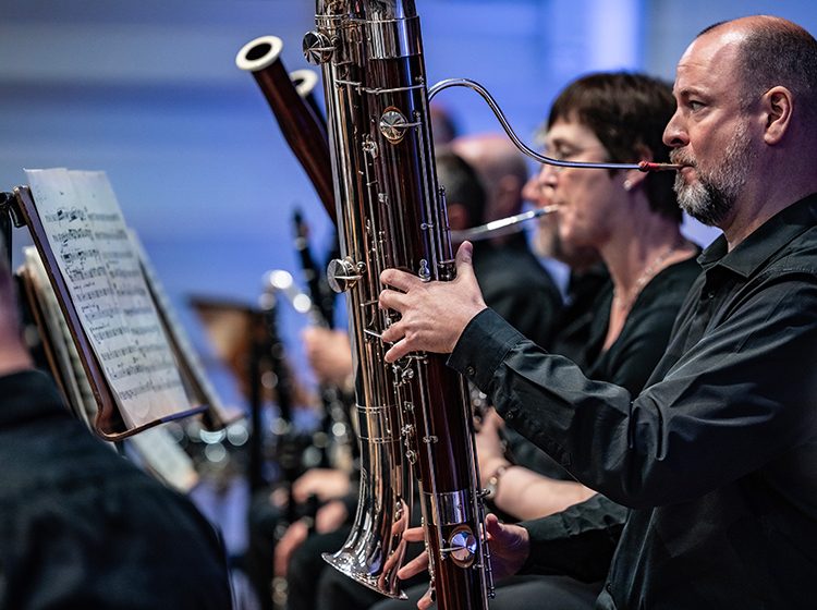 Kensington Symphony Orchestra bassoonists. Photo by Sim Canetty-Clarke.