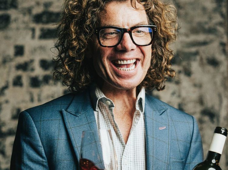 Tom Gilbey with wine in hand